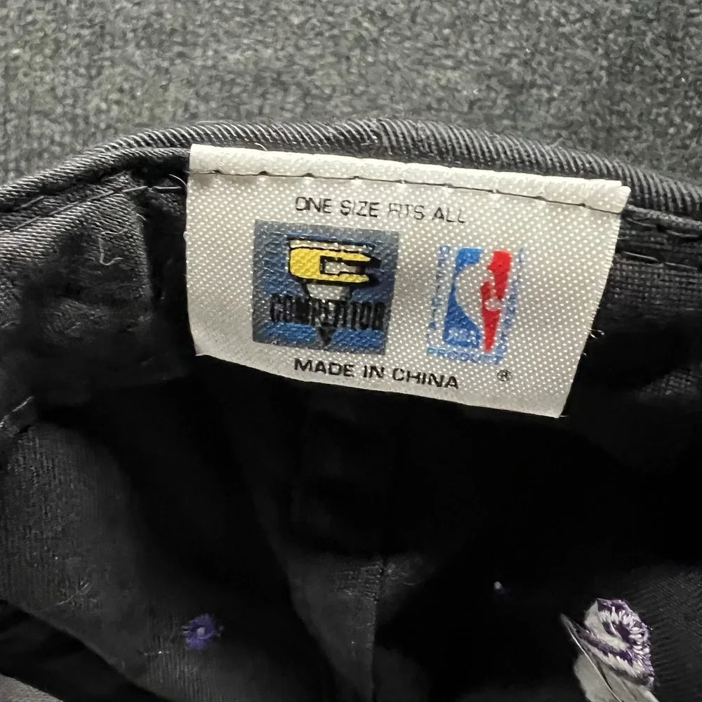 Vintage 90s Utah Jazz Competitor SnapBack Hat‎ Black And Purple Adjustable OSFA